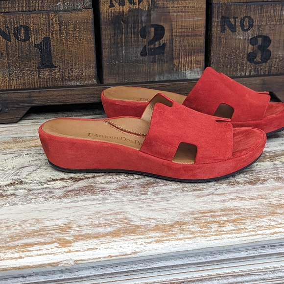 L'Amour Des Pieds, Catiana Suede Slip-on Sandals Size. 6M Women's - Picture 3 of 12